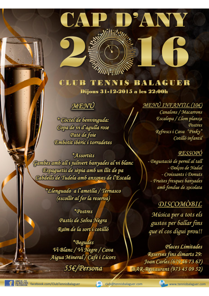 Sopar de Cap d'Any 2016 a CTBalaguer_