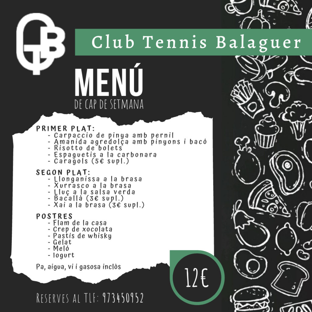 Menú de Cap de Setmana